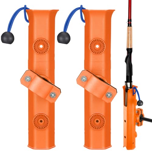 Seenelling Fishing Rod Holder for Bike Rack Pole Mount Rotatable Fishing Chair Pole Holders with Clamp for Boat Bicycle Motorcycle Kayak Cart - color: Orange