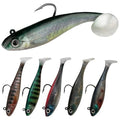 5/6Pcs Pre-Rigged Soft Plastic Lures, Paddle Tail Swimbait, Jig Heads for Bass, Walleye, Pike, Trout, Redfish Fishing - color: 6Pcs Pre-Rigged Paddle Tails