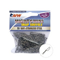 American Fishing Wire Fishing Swivels - Mighty Mini 100% Stainless Steel Snap Crane Swivels, 3X Stronger Than Brass, For Terminal Tackle Box, Up to 600lb Test - Fishing Gear for Fishing Line Leaders - style: #5, 120 Lb, 50 Pc