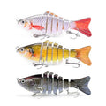 WOLFSKIN Fishing Topwater Lures Set for Bass Trout 3pcs 4in Multi Jointed Swimbaits Slow Sinking Fishing Baits Kit Lifelike Swimming Fish Freshwater, Saltwater (3pcs)