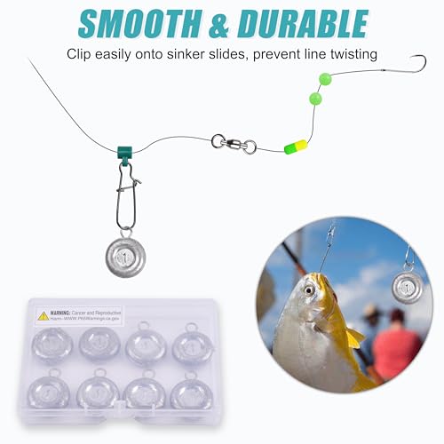 Disc Sinkers Fishing Weights, Coin Fishing Sinkers Weights Saltwater Surf Fishing Weights Bottom Drifting Trolling Catfishing Fishing Sinkers Saltwater Gear Tackle 1oz 2oz 3oz 4oz 5oz 6oz 8oz - style: 2 Ounce, 8 Pack