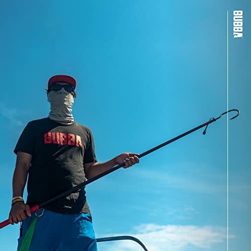 BUBBA 5 Foot Gaff with 3 Inch Stainless Steel Offset Hook, Non-Slip Grip Handles and Carbon Fiber Shaft for Fishing, Boating and Outdoors - size: 5 Foot 3 Inch