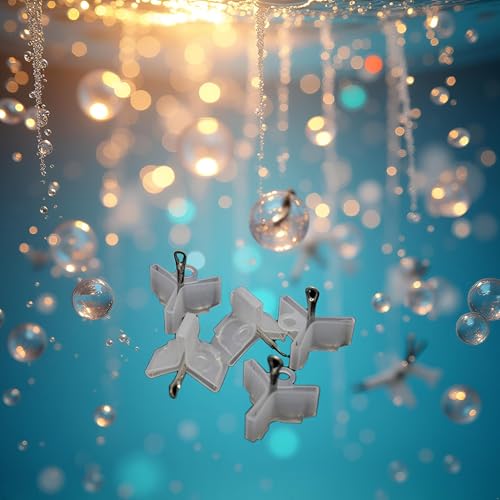 100 Pcs Transparent Fishing Hook Bonnets Fishing Treble Hook Protector Fishing Hook Safety Cover Safety Cap Protector, Terminal Tackle and Accessories