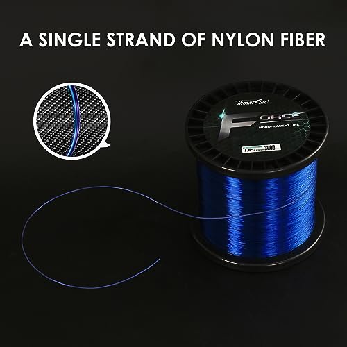 Force Monofilament Fishing Line, Heavy Duty Strong Mono Fishing Wire, Clear Nylon Leader Line - color: ICE Clear, size: 0.20mm/6lb/300yd