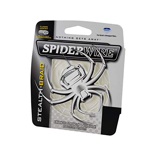 SpiderWire Stealth® Translucent Braided Fishing Line, 8lb | 3.6kg, 125yd | 114m Fishing Line, Suitable for Saltwater and Freshwater Environments
