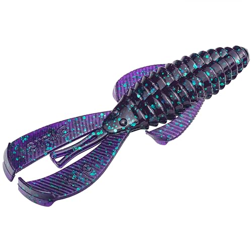 Strike King (RGBUG-42) Rage Bug 4 Fishing Lure, 42 - Junebug, 4", Flanges for Consistent, Subtle Action