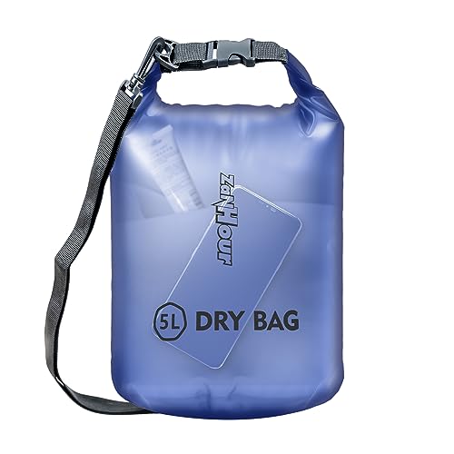 Waterproof Dry Bag - Roll Top Transparent Storage Bag,2L/5L/10L/20L,Suitable for Traveling, Swimming, Kayaking, Camping, Fishing, Rainy Day Trips - color: Blue, size: 5L