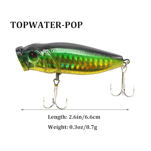 WOLFSKIN Fishing Lures Kit, Fishing Baits Set, Included Crankbaits, Curly Tail Jigs, Spoons, Hooks, Weights, Fishing Accessories with Tackle Box, for Carp, Bass, Freshwater Saltwate - color: 5p hard lures