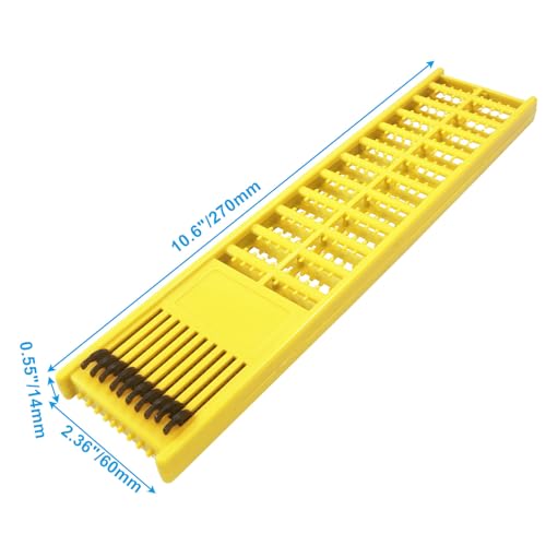2pcs/4pcs Fishing Hook Holder, Plastic Double Side Storage Hooks Winding Board, Organize Snelled Rigs for Fishing Enthusiasts/Fishermen - color: red,yellow(2pcs)