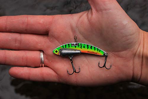 SteelShad - Heavy Series 1/2 oz. Bass Fishing Lures - Lipless Crankbait for Freshwater Fishing - Perfect for Smallmouth & Largemouth Bass, Walleye, Pike & Trout - Heavy Series - color: Perch (Firetiger)