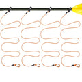 Kayak Paddle Leash, Paddle Leash Lightweight Coiled Kayak Rod Leashes for SUP Kayaking Canoing Fishing Boating - color: Orange - 4 Pack