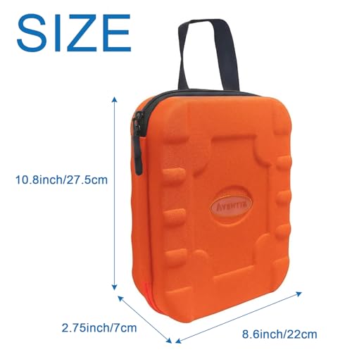 Aventik Fishing Tackle Binder Hard EVA Shell Cover Fishing Bait Organized Storage Saltwater Resistant Fishing Tackle Storage Bag(orange) - color: Orange
