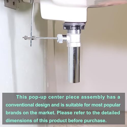 Lavatory Pop-Up Center Piece Assembly,Pop-Up Drain Repair Kit,Fits Most Popular Brands,Replacement Bathroom Sink Pivot Rod,15MM Ball, Chrome（3PCS） - style: 3PCS