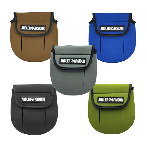 Angler Armour Spinning Reel Cover, Fishing Reel Cover, Neoprene Spinning Reel Case, Spinning Reel Sleeve, Spinning Reel Protective Pouch, Fits 1000, 2000, 3000, 3500 Series Reels (Green) - color: Olive Green