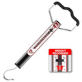 SNAIL TRAIL 20 LB / 50 LB Aluminum Tube Spring Fish Scale with Peak Weight Marker & Zero Reset, Mechanical Fishing Weighing Gauge with Hook, Non-Digital Hand Held Pull Weigher, Hanging Drag Scale - color: 50lbs