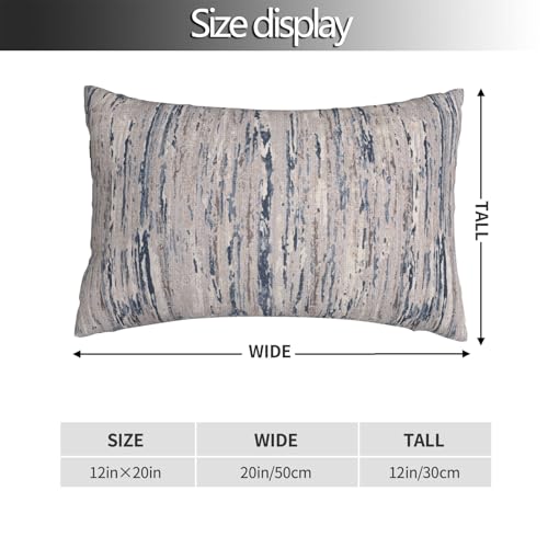 Seaside Textured Throw Pillow Covers Coastal Stripe Lumbar Pillow Cases 12x20 Inch Set of 2 Beige Teal Ombre Outdoor Decorative Pillowcase Cushion Cover for Couch Sofa - color: Teal, size: 20" x 12" (Pack of 2)