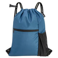 HOLYLUCK Men & Women Outdoor Sport Gym Sack Waterproof Drawstring Backpack Bag (Standard with drawstring, Cyan Blue) - color: Cyan Blue, style: Standard With Drawstring