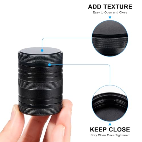 Pill Box 2 Times a Day - Metal Pill Case, Portable Daily 2 Compartment Pill Container, Waterproof Travel Aluminum Pill Holder for Fish Oils, Vitamin, Fish Oil, Supplements - color: Black, size: Medium-Short