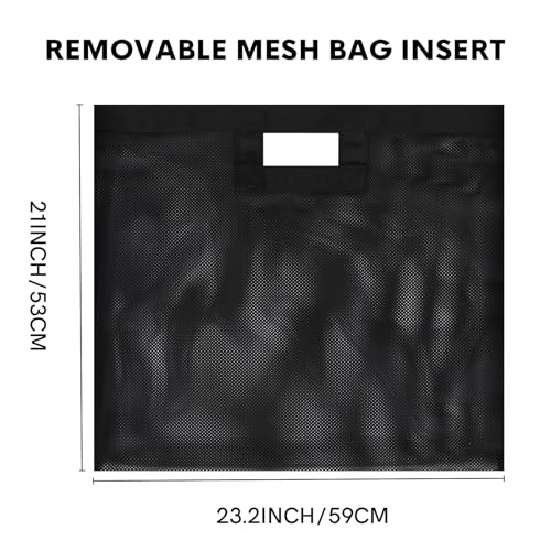 MORXPLOR Fish Bag Heavy Duty Tournament Fishing Weigh in Bag 26x23 19x34 inches - color: 23inch black with mesh bag