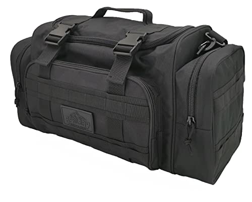 APRILBAY Duffel Bag – Heavy Duty Tactical Gym Bag for Men, Splashwater-Proof Weekender Travel Bag for Basketball, Football, Soccer, Hiking, and Hunting (Black) - color: Black