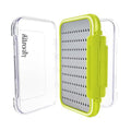 Aventik Waterproof Clear Fly Box Double Sides Floating Lightweight Fly Fishing Case Large Capacity Grip Foam Nymph Wet Dry Flies Lure Box(H18 Green, SIZE B:6.08X4X1.6inch) - color: Green, size: SIZE B:6.08X4X1.6inch