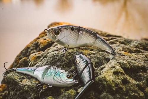 6th Sense – Speed Pump Saltwater Swimbait Fishing Lure, Jointed Hard Bait with Natural Swimming Action - color: Baby Speck, size: 5in. (1.50oz.)