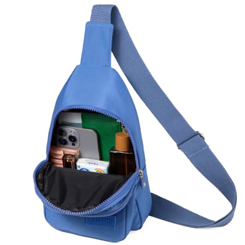 Banelu Small Sling Backpack Crossbody Bags for Women Men, Small Sling Bag Cross Body Bag Fanny Packs Crossbody Purses - Blue - color: C Blue