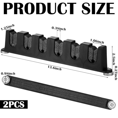Seenelling 2 Pcs Magnetic Fishing Rod Holder for Car Fishing Pole Rack Vertical Rod Storage Holders for Truck Bed Boat Wall Garage Door - color: Gray, size: 6 Rods