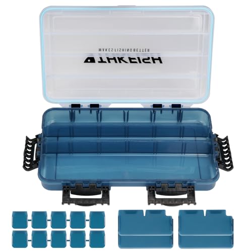 THKFISH Fishing Tackle Box 3700S Tackle Tray Floating Fishing Lure Box Storage Organizer Small Plastic Box with Adjustable Dividers,Sun-Proof 1PC - color: 1PC-3700