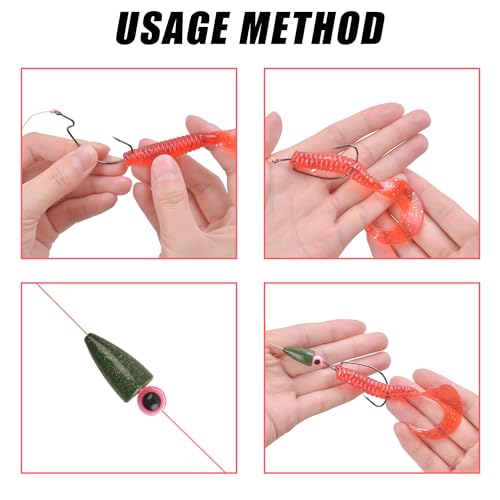 Fishing Weights Sinkers,30/50 Pack Lead Bullet Sinker Worm Weight Bass Fishing Texas Rig Carolina Rigs Slip Sliding Weights Freshwater Saltwater - size: 1/16oz - 50pcs