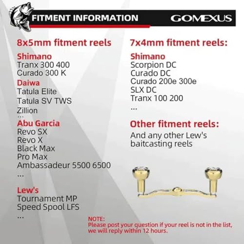 GOMEXUS Power Handle Compatible for Shimano SLX Curado Chronarch Metanium Baitcasting Reel Crank Rplacement Parts Saltwater Fishing