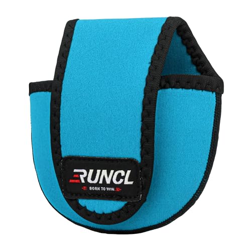 RUNCL Baitcasting Reel Bag – Protective Storage Pouch for Baitcasting Reels & Spinning Reels, Lightweight & Durable, Ideal for Freshwater & Saltwater Fishing Trips (Sky Blue& Black) - color: B-Sky Blue& Black