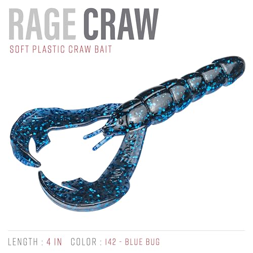 Strike King Rage Tail Craw - color: Blue Bug, size: 0.145 inch