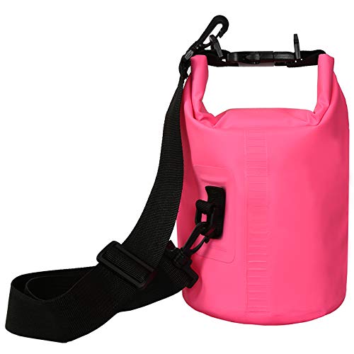 2L/3L/5L/10L/15L/20L/30L 500D Tarpaulin Heavey-Duty PVC Water Proof Dry Bag Sack for Kayaking/Boating/Canoeing/Fishing/Rafting/Swimming/Camping/Snowboarding - color: Pink, size: 3L