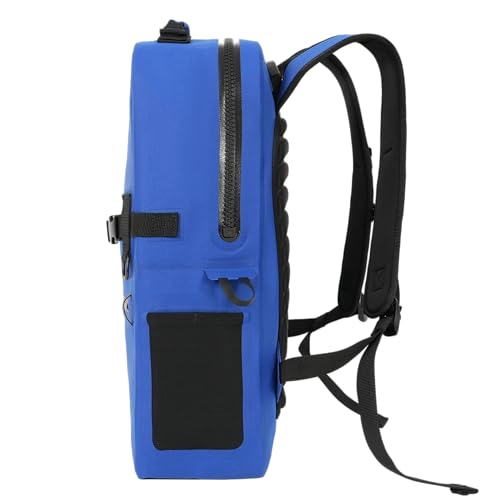 Breakwater Supply™ Fogland Waterproof IP68 Submersible Backpack | Laptop Sleeve & Airtight Zippers for Outdoors, Travel, Boating, Kayaking, Hiking, Floating Dry Bag, Unisex, TPU (Marker Blue, 25L) - color: Marker Blue, size: 25L