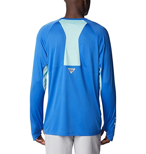 Columbia Men's Terminal Tackle Vent Long Sleeve - color: Vivid Blue/Gulf Stream, size: Large