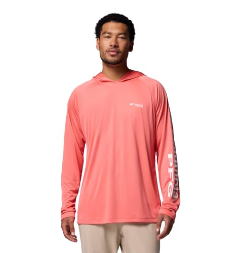 Columbia Men's Terminal Tackle Hoodie - color: Melonade/White Logo, size: Small