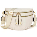 KKXIU Crossbody Sling Bag for Women Trendy Fanny Pack Vegan Leather Chest Bag | Trendy - color: Large-Beige