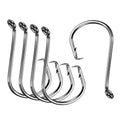 PATIKIL Fishing Circle Hooks, Carbon Steel Offset Hook with Barbs for Freshwater Saltwater - size: 50mm/1.97"