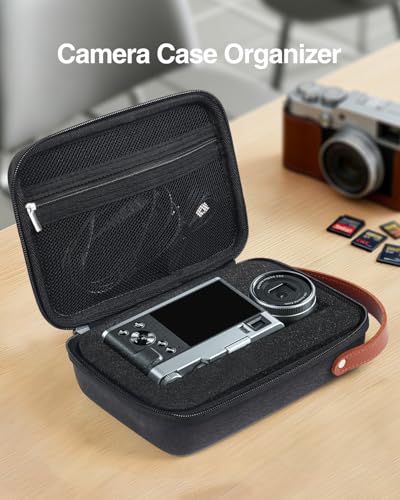 Luxtude Hard EVA Case with Foam, Hard Sided EVA Shockproof Camera Organizer Case, Travel Carrying Cases for Drones, Digital Products, Electronic Instruments, etc. - color: Black-Small, size: Small