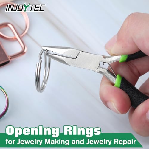 Mini Split Ring Pliers Jewelry Pliers 3" Split Ring Tool Jump Opener Keychain Opening for Jewelry Making Beading Crafting