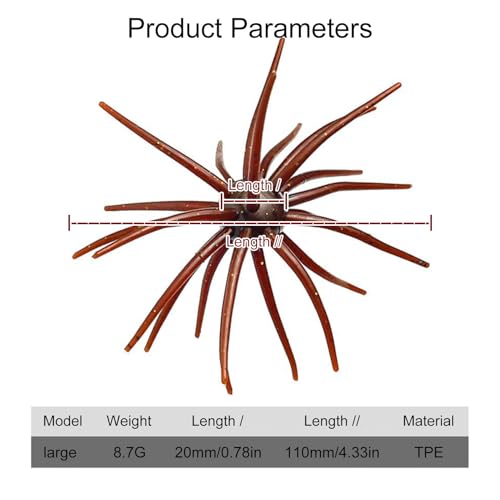 Tentacle Creature Lure Floating Fishing Lures Soft Artificial Baits for Bass Fishing - color: Flash brown