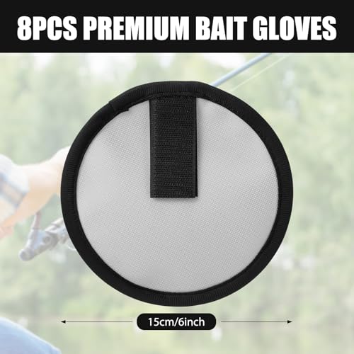 8 Pack Fishing Lure Covers，Lure Wraps for Fishing Rod，Fishing Hook Bait Covers - color: Light Gray