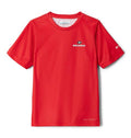 Columbia Boys Collegiate Terminal Tackle Short Sleeve Shirt - color: Uga - Bright Red, size: Medium