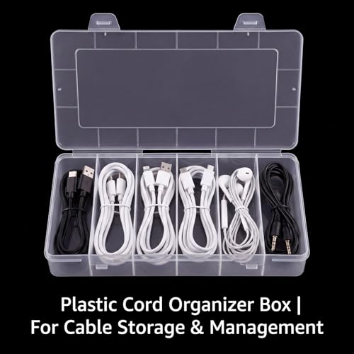 QFGasre 6 Grids Clear Plastic Fishing Tackle Box Tackle Box Organizer with Dividers Craft Storage Containers for Fishing Gear Crafts Beads Earrings Jewelry Screws Nails Pins Small Parts Storage Organi