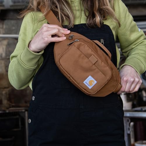 Carhartt Classic Adjustable Sling Bag, Durable, 600-Denier Water Resistant Hip Pack - color: Essential Waist Pack (Carhartt Brown)