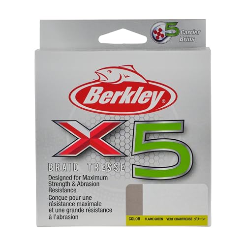 Berkley x5 Braid Fishing Line - color: Flame Green - NEW, size: 164yd, style: 15lb