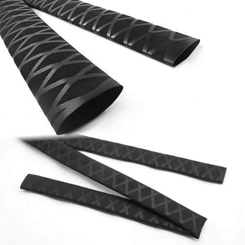X-Tube Heat Shrink Sleeve Wrap Tubing for Fishing Bulding Handle Cork Rod Grip with Non Slip Waterproof and Insulation, 64 Inch Lengths, Diameter 45 mm, Black