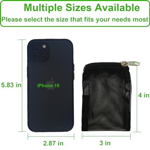 10 Pcs 3" x 4" Aquarium Filter Media Bags Small, Mini Fish Tank Media Mesh Filter Bags for Activated Carbon, Ceramic Media Rings, Mesh Reusable Bags with Zipper Black - size: 3" x 4"