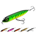 9KM Fishing Lures 6-Pack Popper Lure Set with Triple Hooks for Bass Top Water Lures Fishing Lures Bass
